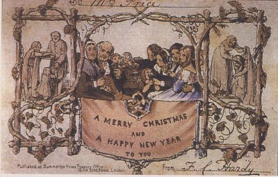 Die erste Weihnachtskarte, beauftragt durch Henry Cole (Sammlung Dr. Alan Huggins)