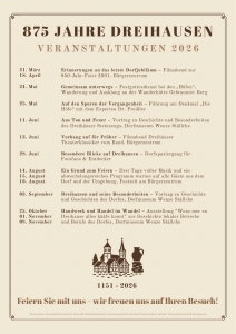 Programm 875 Jahre Dreihausen