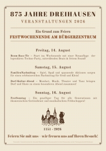 Programm 875 Jahre Dreihausen